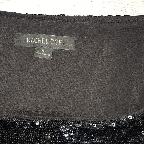 Rachel Zoe Sequin Blouson Mini Dress Flip Sequins - Picture 5 of 9